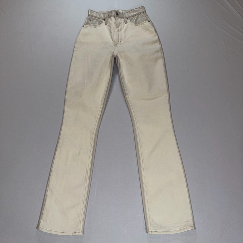 Abercrombie & Fitch The Slim Ultra High Rise Faux‎ Leather back part,Reg 24/00